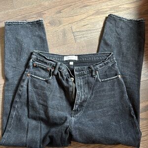 Abercrombie & Fitch the ankle straight ultra high rise curve love jean